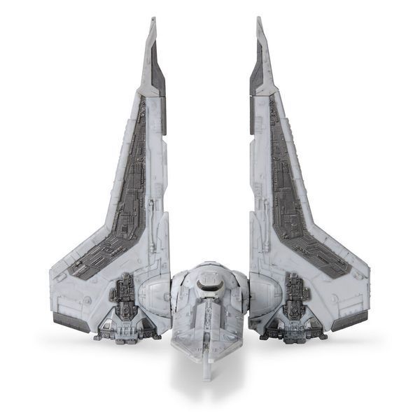 Star Wars Игровая коллекционная фигурка Medium Vehicle Транспорт и фигурка Kom'rk-Class Mandalorian Starfighter 12.5см SWJ0019 фото