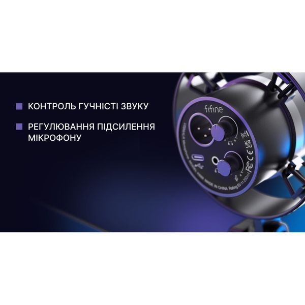 Мікрофон Fifine K688 USB Black (K688) K688 фото