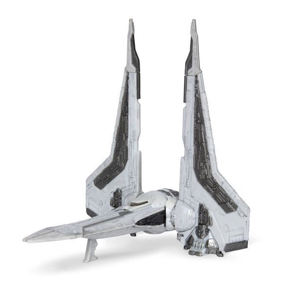 Star Wars Игровая коллекционная фигурка Medium Vehicle Транспорт и фигурка Kom'rk-Class Mandalorian Starfighter 12.5см SWJ0019 фото