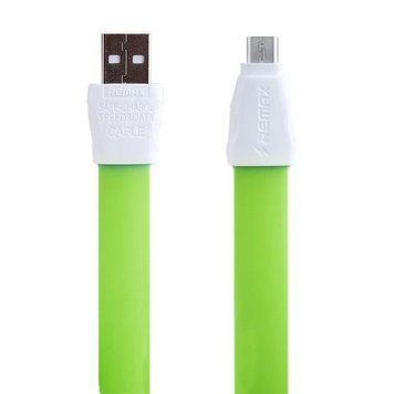 Кабель Remax Full Speed-2(flat) RC-011m Micro 2,1A/1m Green ad704541-09e8-11ea-8261-38d54713ceda фото
