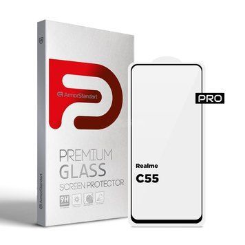 Защитное стекло ArmorStandart Pro для Realme C55 Black (ARM67931) ARM67931 фото