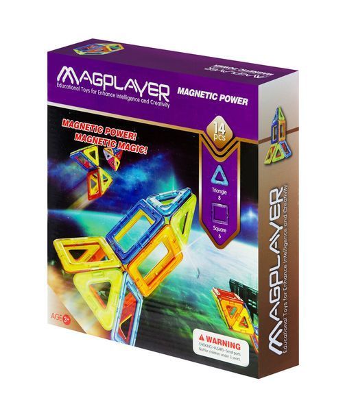 Конструктор магнітний MagPlayer 14 ел. (MPB-14) MPB-14 фото