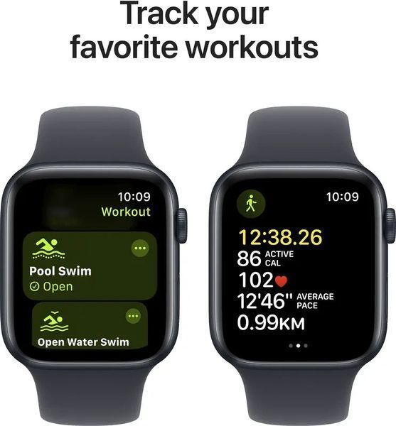 Смарт-годинник Apple Watch SE 2 GPS 40mm Midnight Aluminium Case with Sport Band S/M (MXE73) MXE73QH/A фото