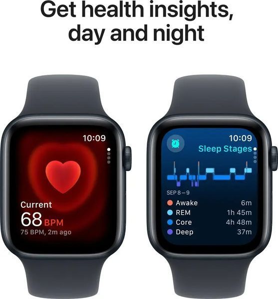 Смарт-годинник Apple Watch SE 2 GPS 40mm Midnight Aluminium Case with Sport Band S/M (MXE73) MXE73QH/A фото