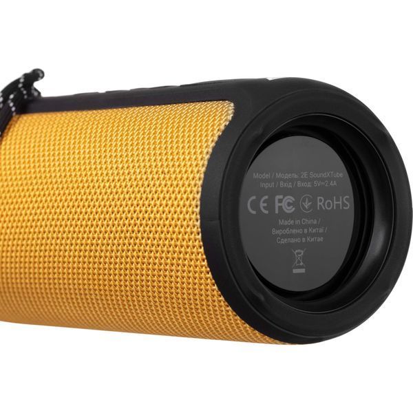 Акустична система 2E SoundXTube TWS MP3 Wireless WaterproofYellow (2E-BSSXTWYW) 2E-BSSXTWYW фото