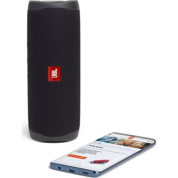 Акустична система JBL Flip 5 Black (JBLFLIP5BLKEU) JBLFLIP5BLKEU фото