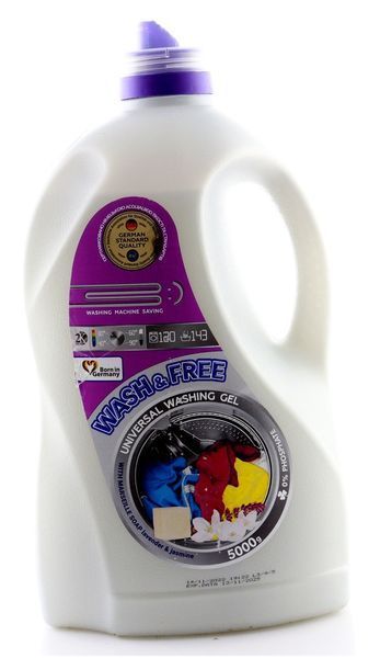 Гель для стирки Wash&Free Жасмин и лаванда с марсельским мылом Universal 5000 мл 721266 фото