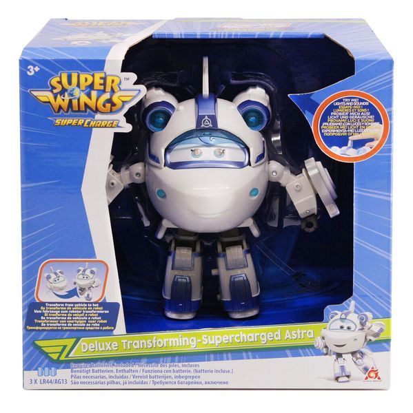 Ігрова фігурка-трансформер Super Wings Deluxe Transforming-Supercharged Астра (Astra), світло, звук EU740433 фото