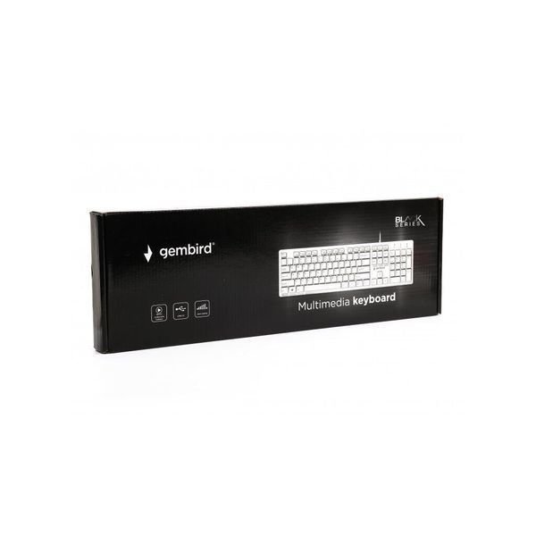 Клавіатура Gembird KB-MCH-03-W-UA USB White (KB-MCH-03-W-UA) KB-MCH-03-W-UA фото
