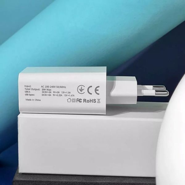 Зарядний пристрій Proove Rapid 20W (Type-C + USB) Power Adapter White (WCRP20110002) WCRP20110002 фото