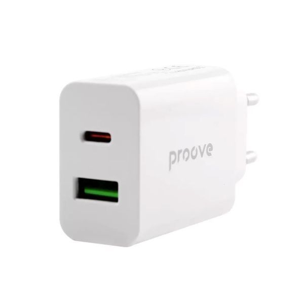 Зарядний пристрій Proove Rapid 20W (Type-C + USB) Power Adapter White (WCRP20110002) WCRP20110002 фото