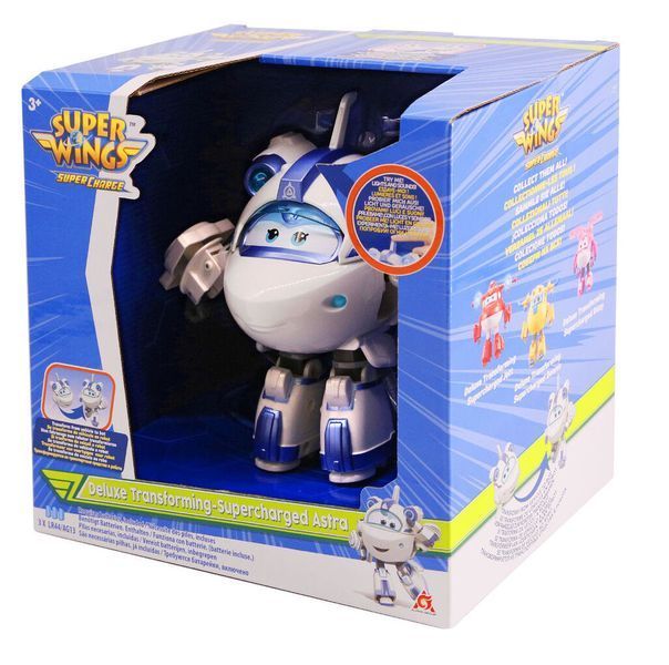 Ігрова фігурка-трансформер Super Wings Deluxe Transforming-Supercharged Астра (Astra), світло, звук EU740433 фото