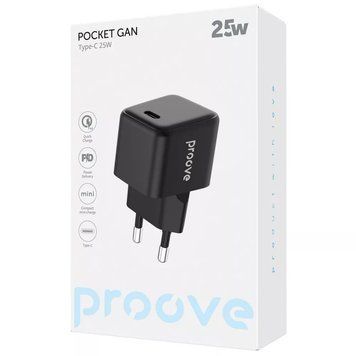 Зарядное устройство Proove Pocket GaN (25W) Type-C Power Adapter Black (WCPG25010201) WCPG25010201 фото