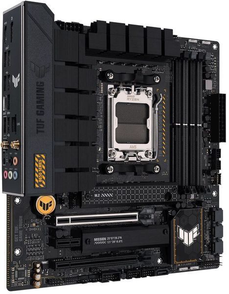 ASUS Материнcкая платаTUF GAMING B650M-PLUS WIFI sAM5 B650 4xDDR5 M.2 HDMI DP WiFi BT mATX 90MB1BF0-M0EAY0 фото