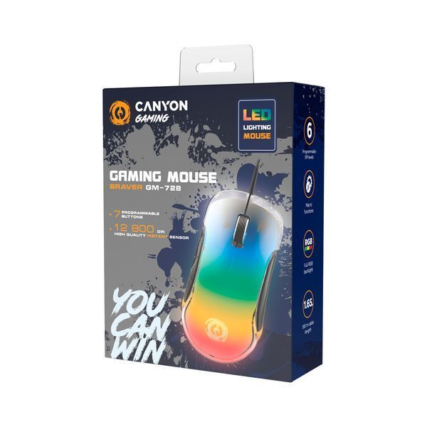 Мишка Canyon Braver GM-728 USB Black (CND-SGM728) CND-SGM728 фото