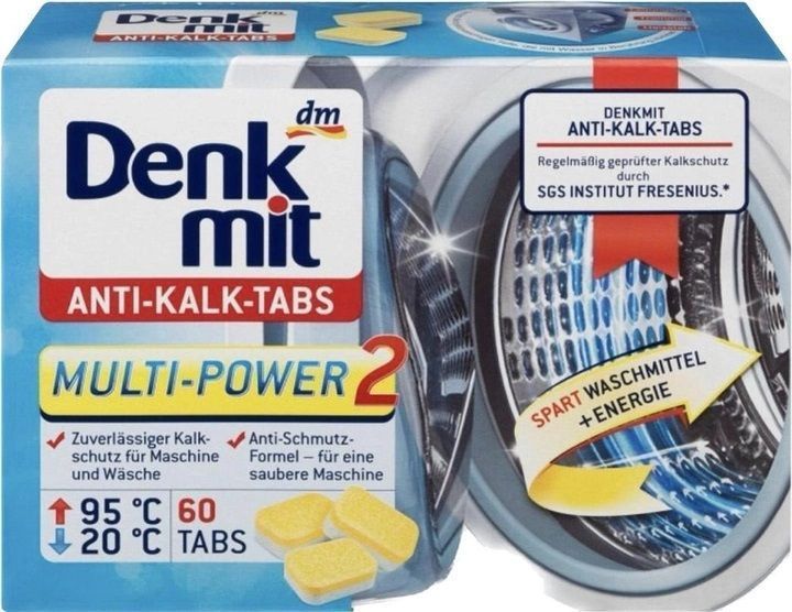Таблетки для пральних машин Denkmit Anti-Kalk-Tabs 60 шт Denkmit Anti-Kalk-Tabs фото