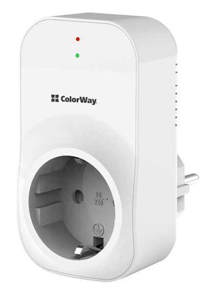 Реле напруги ColorWay (16A/3680W) 165V/260V LED1 White (CW-VR16-03L) CW-VR16-03L фото