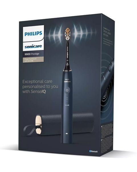 Зубна щітка Philips, Sonicare DiamondClean Prestige 9900, 62т. колив/хв, насадок-1, SenseIQ, зарядний чохол, чорний HX9992/12 фото