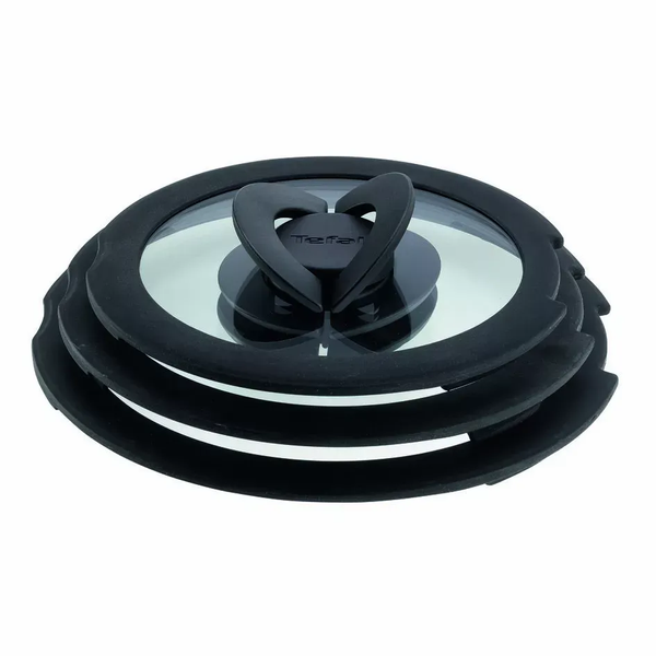Набор стеклянных крышек Tefal Ingenio, 16см, 18см, 20см, стекло, пластик, черный L9849053 фото