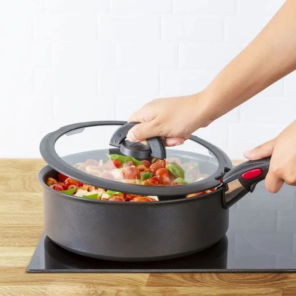 Набор стеклянных крышек Tefal Ingenio, 16см, 18см, 20см, стекло, пластик, черный L9849053 фото