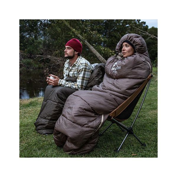 Спальний мішок Naturehike з капюшоном U250S NH20MSD07 (0&deg;C) лівий, коричневий (6927595769294-L) 6927595769294-L фото