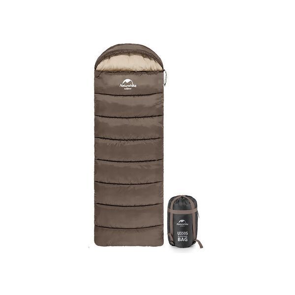 Спальний мішок Naturehike з капюшоном U250S NH20MSD07 (0&deg;C) лівий, коричневий (6927595769294-L) 6927595769294-L фото