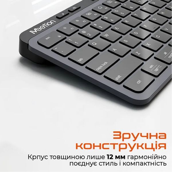Клавіатура Meetion WK330 Wireless/Bluetooth Black (MT-WK330-A-RUA) MT-WK330-A-RUA фото