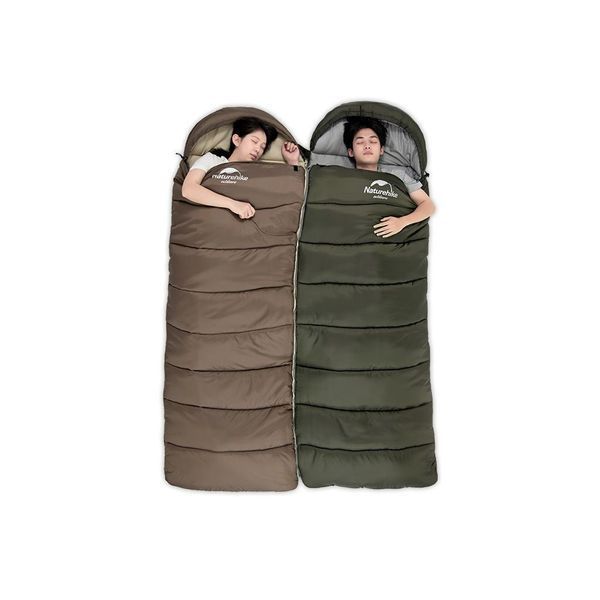 Спальний мішок Naturehike з капюшоном U250S NH20MSD07 (0&deg;C) лівий, коричневий (6927595769294-L) 6927595769294-L фото