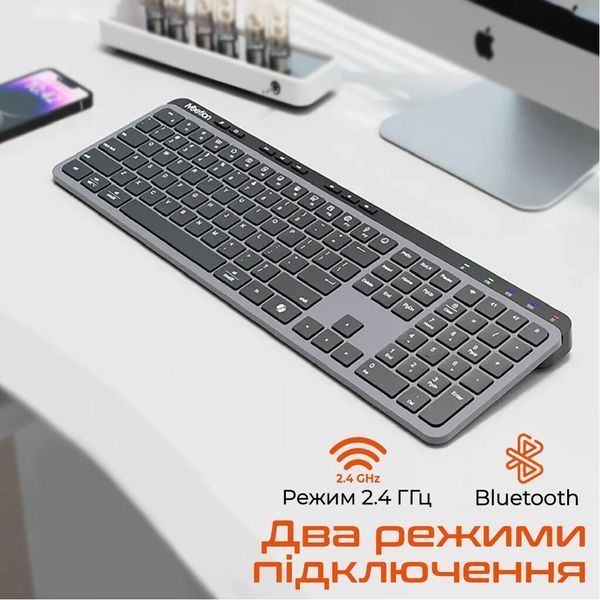 Клавіатура Meetion WK330 Wireless/Bluetooth Black (MT-WK330-A-RUA) MT-WK330-A-RUA фото