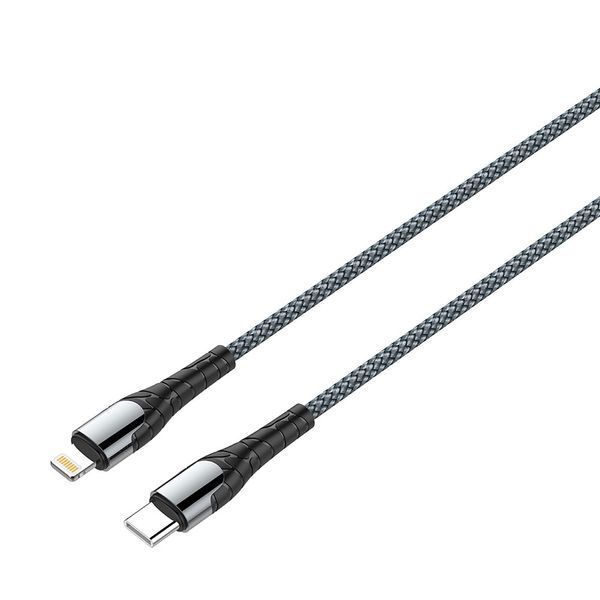 Кабель Colorway Type-C - Apple Lightning (PD Fast Charging) 3.0А (30W) 1м сірий (CW-CBPDCL033-GR) CW-CBPDCL033-GR фото