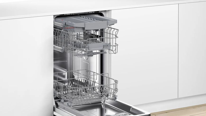 Посудомоечная машина Bosch встраиваемая, 10компл., A++, 45см, дисплей, 3я корзина, белый SPV4HMX14Q фото