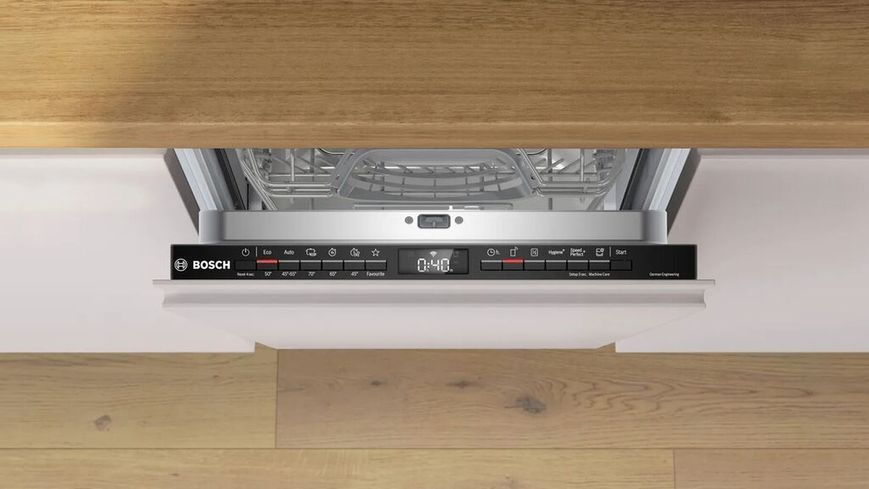 Посудомоечная машина Bosch встраиваемая, 10компл., A++, 45см, дисплей, 3я корзина, белый SPV4HMX14Q фото
