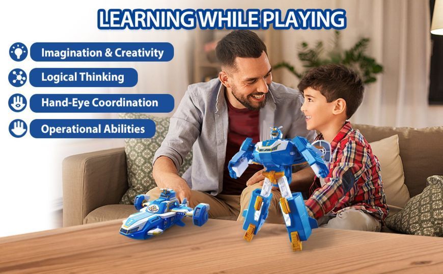 Super Wings Игровая фигурка-трансформер Мини Воздушная База Робот EU760288 фото