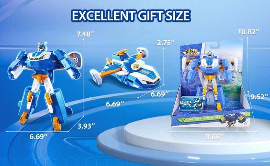 Super Wings Игровая фигурка-трансформер Мини Воздушная База Робот EU760288 фото