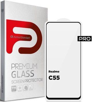 Защитное стекло ArmorStandart Pro для Realme C55 Black (ARM67931) ARM67931 фото