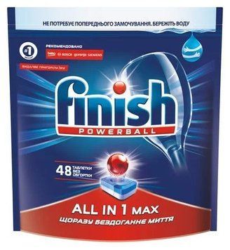 Таблетки для посудомоечных машин Finish all in 1 max 48 шт. 5997321736259 фото