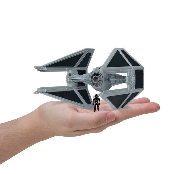 Star Wars Игровая коллекционная фигурка Small Vehicle Транспорт и фигурка TIE Interceptor 7.5см SWJ0078 фото