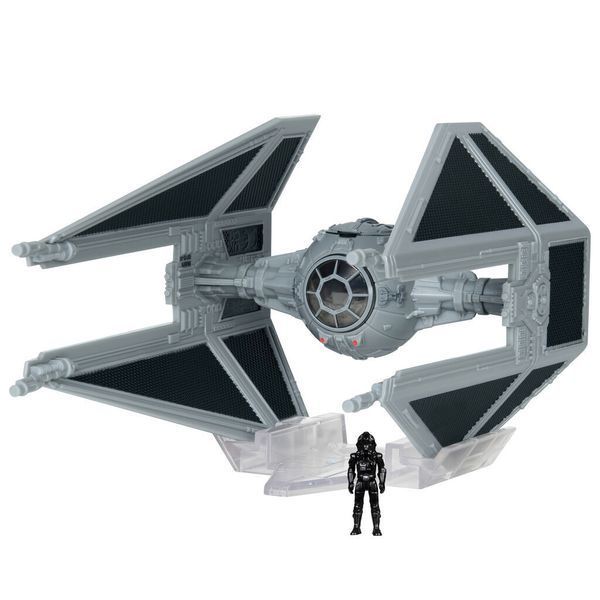 Star Wars Игровая коллекционная фигурка Small Vehicle Транспорт и фигурка TIE Interceptor 7.5см SWJ0078 фото