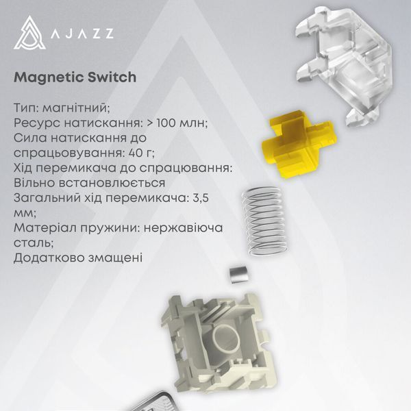 Клавіатура Ajazz AK680 MAX Magnetic Switch RGB USB Black (AK680-M-BGY-AW) AK680-M-BGY-AW фото