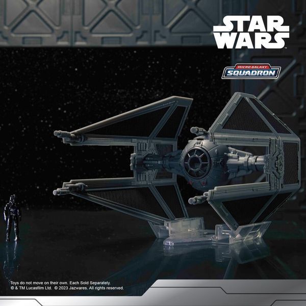 Star Wars Игровая коллекционная фигурка Small Vehicle Транспорт и фигурка TIE Interceptor 7.5см SWJ0078 фото