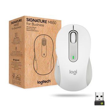Мишка Logitech Signature M650 L Wireless Mouse for Business Off-White (910-006349) 910-006349 фото