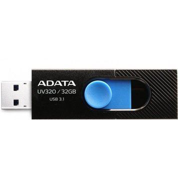USB флешдрайв 32GB Adata AUV320 USB 3.2 Black/Blue (AUV320-32G-RBKBL) AUV320-32G-RBKBL фото