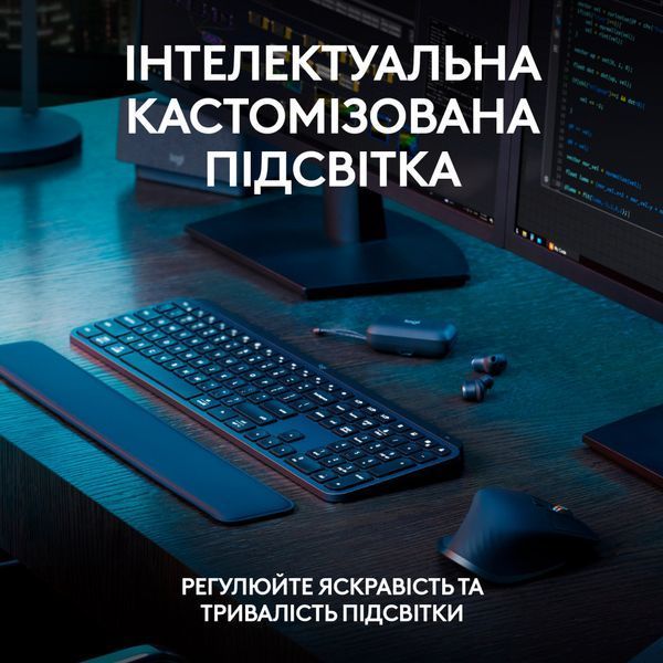 Клавиатура Logitech MX Keys S Wireless UA Graphite (920-011593) 920-011593 фото