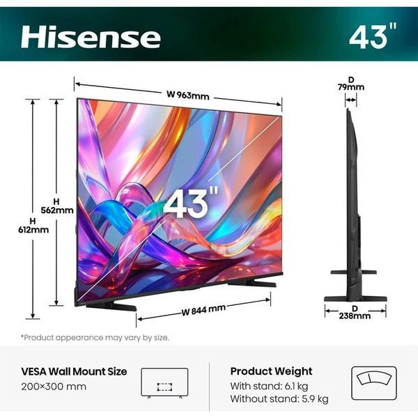 Телевізор 43" Hisense 43E7S 43E7S фото