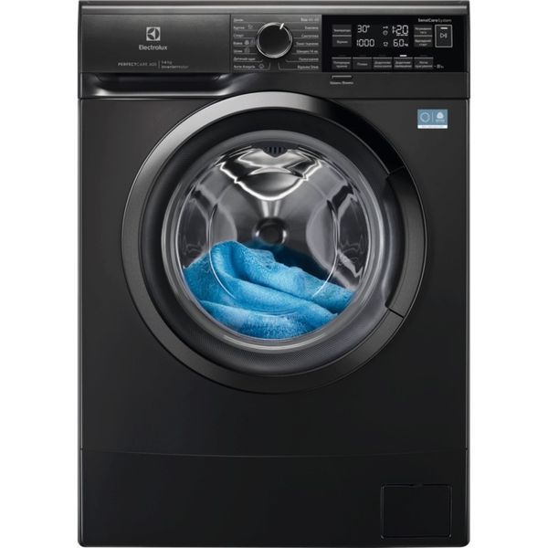 Стиральная машина Electrolux фронтальная, 6кг, 1000, A, 41см, дисплей, инвертор, серебристый EWS6306DXU фото