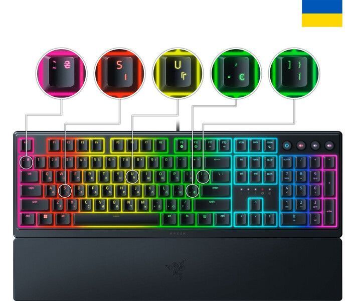 Клавіатура Razer Ornata V3 UKR (RZ03-04462100-R371) RZ03-04462100-R371 фото