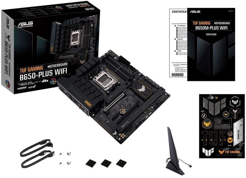 Материнcька плата ASUS TUF GAMING B650-PLUS WIFI sAM5 B650 4xDDR5 M.2 USB HDMI DP WiFi BT ATX 90MB1BZ0-M0EAY0 фото