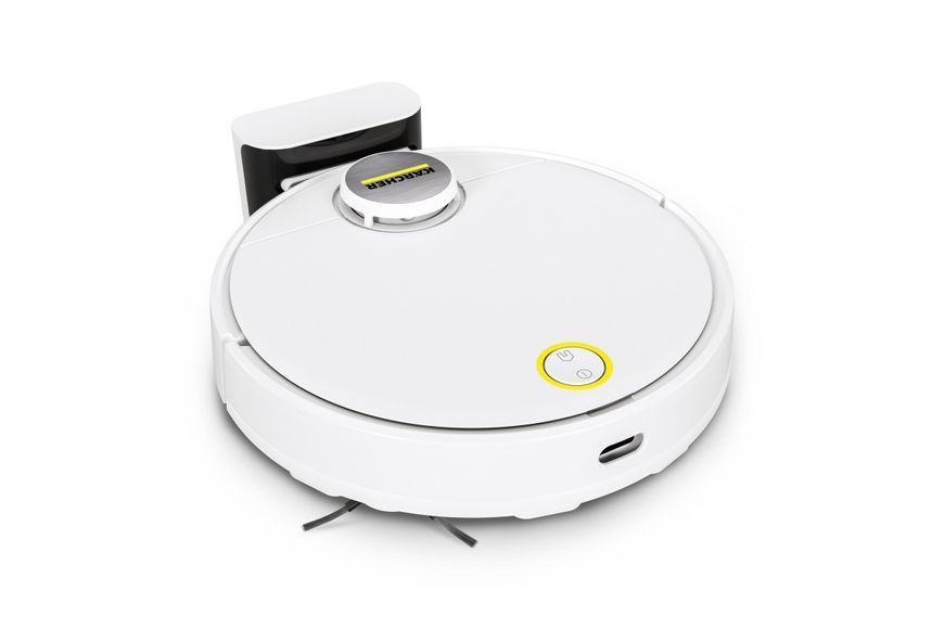 Karcher Робот-пылесос RCV 3, 400Вт, h=9.4см, влажная уборка, пыль -0.5л, вода -0.17л, автон. работа до 120мин, вес-3.7кг, НЕРА, белый 1.269-620.0 фото