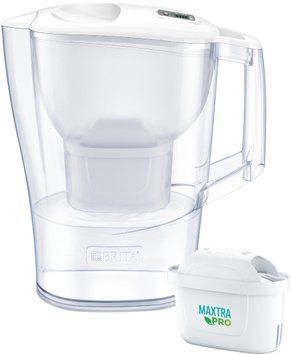Фільтр-глечик Brita Aluna Memo MXPro 2.4л (1.4л очищеної води) з фільтр-картриджем 3шт, білий 1053054 фото