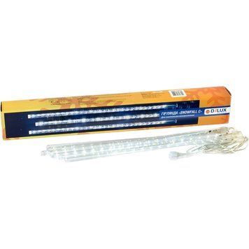 Гірлянда Delux Snowfall C 384LED 8х0.5 м IP44 EN Біла/Прозора (90017979) 90017979 фото